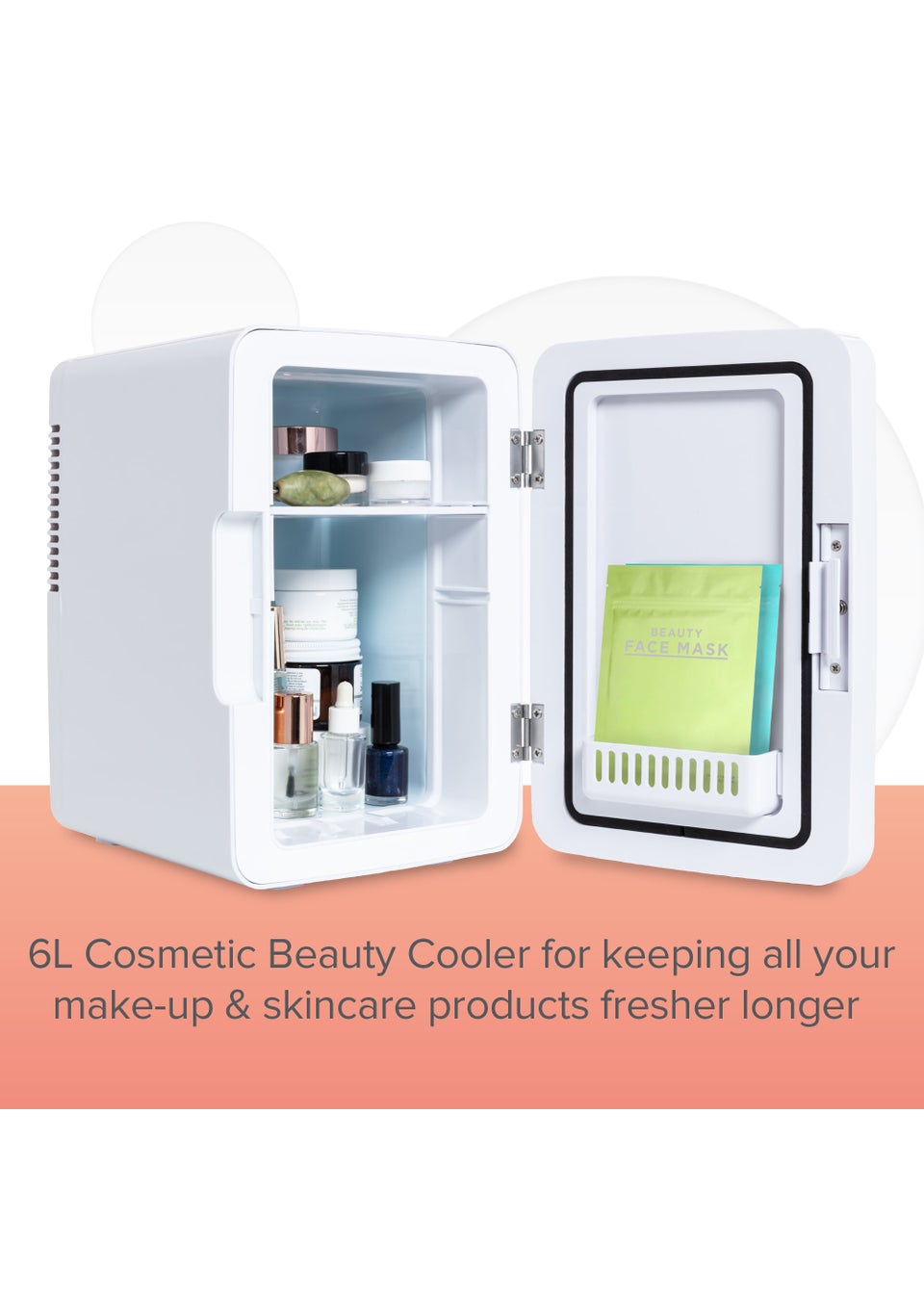Carmen Cosmetic Beauty Cooler with Illuminated Mirror