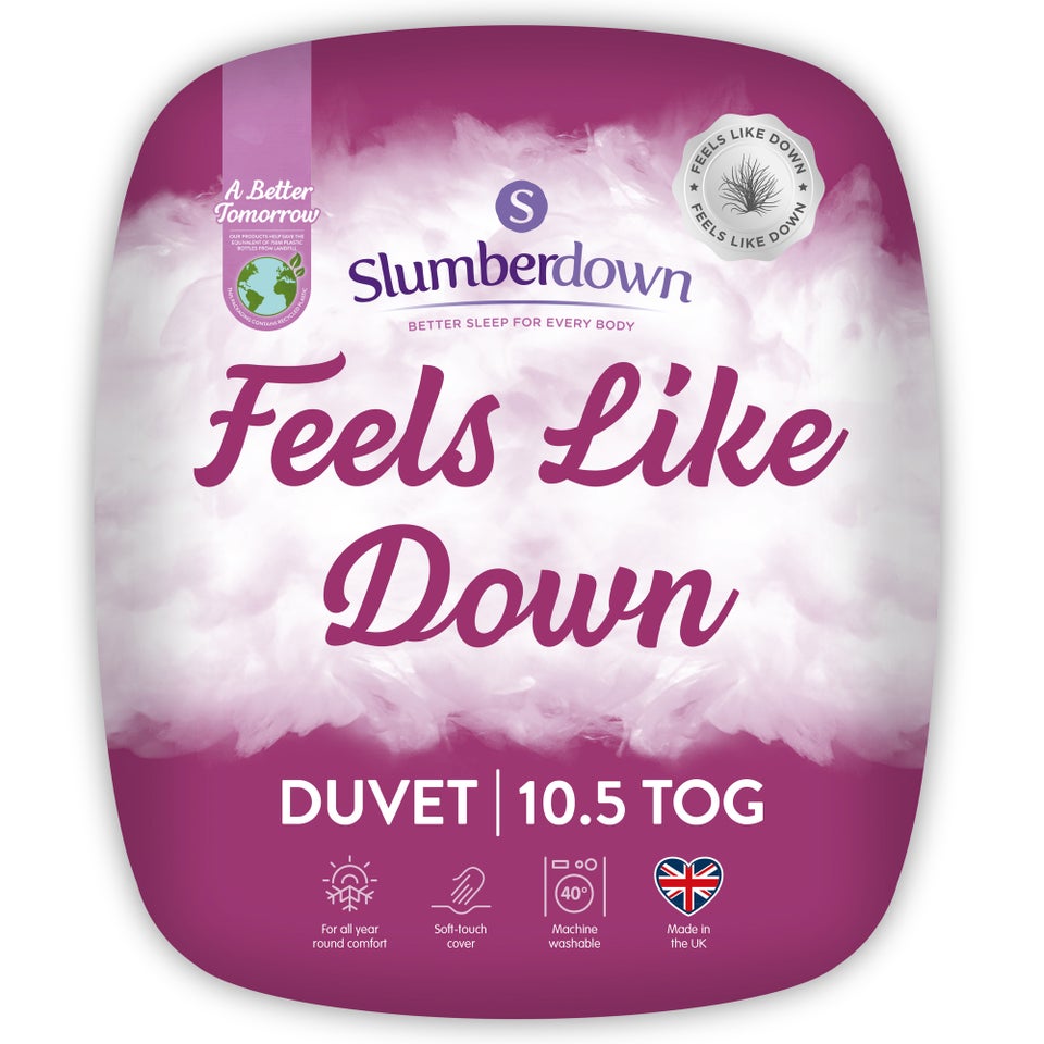 Slumberdown White Feels Like Down  10.5 Tog Duvet