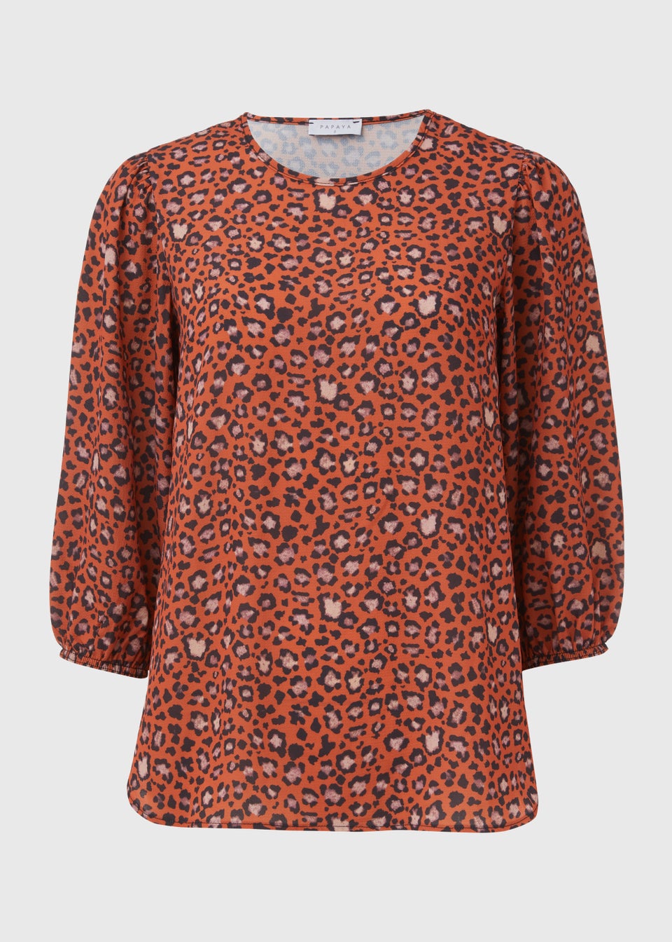 Red Animal Print Bubble Box Top
