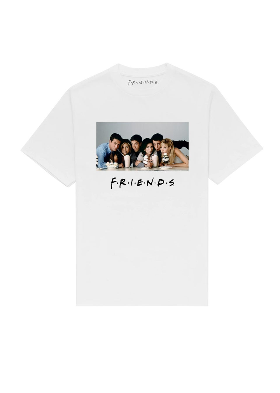 White Friends Print T-Shirt