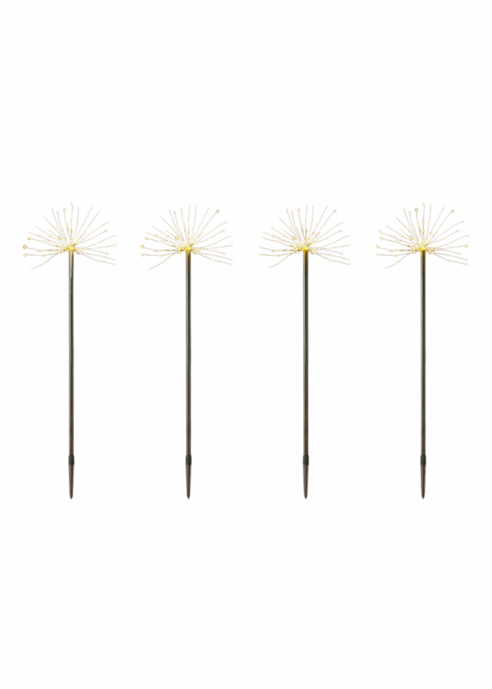 Premier Decorations 4 Piece Sparkle Sputnik Warm White LED Path Lights