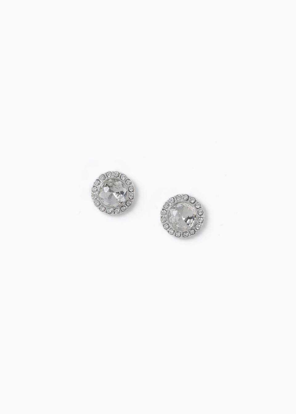 Clear Crystal Large Rhinestone Earrings