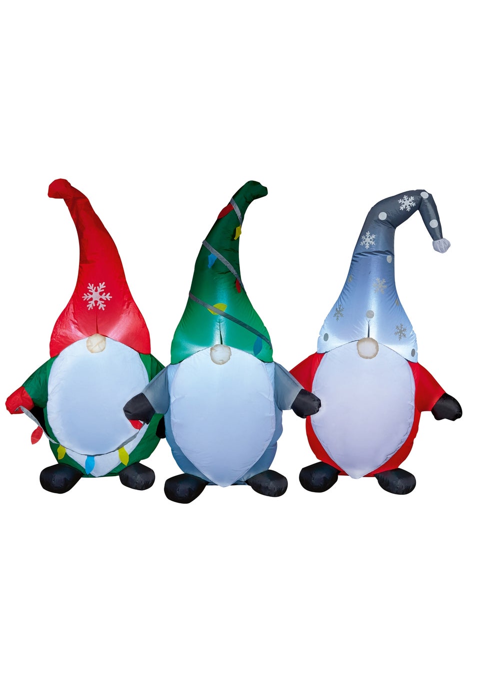Premier Decorations 1.8m Lit Inflatable Trio of Gnomes
