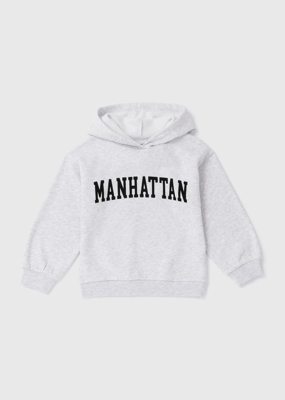 Girls Grey Marl Manhattan Oversized Hoodie (7-15yrs)