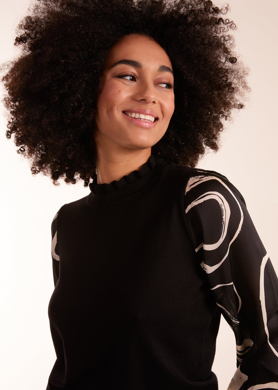 Black frill jumper top