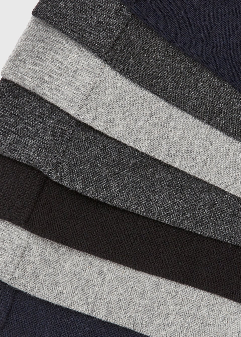 7 Pack Grey/ Marl/ Navy Plain Socks