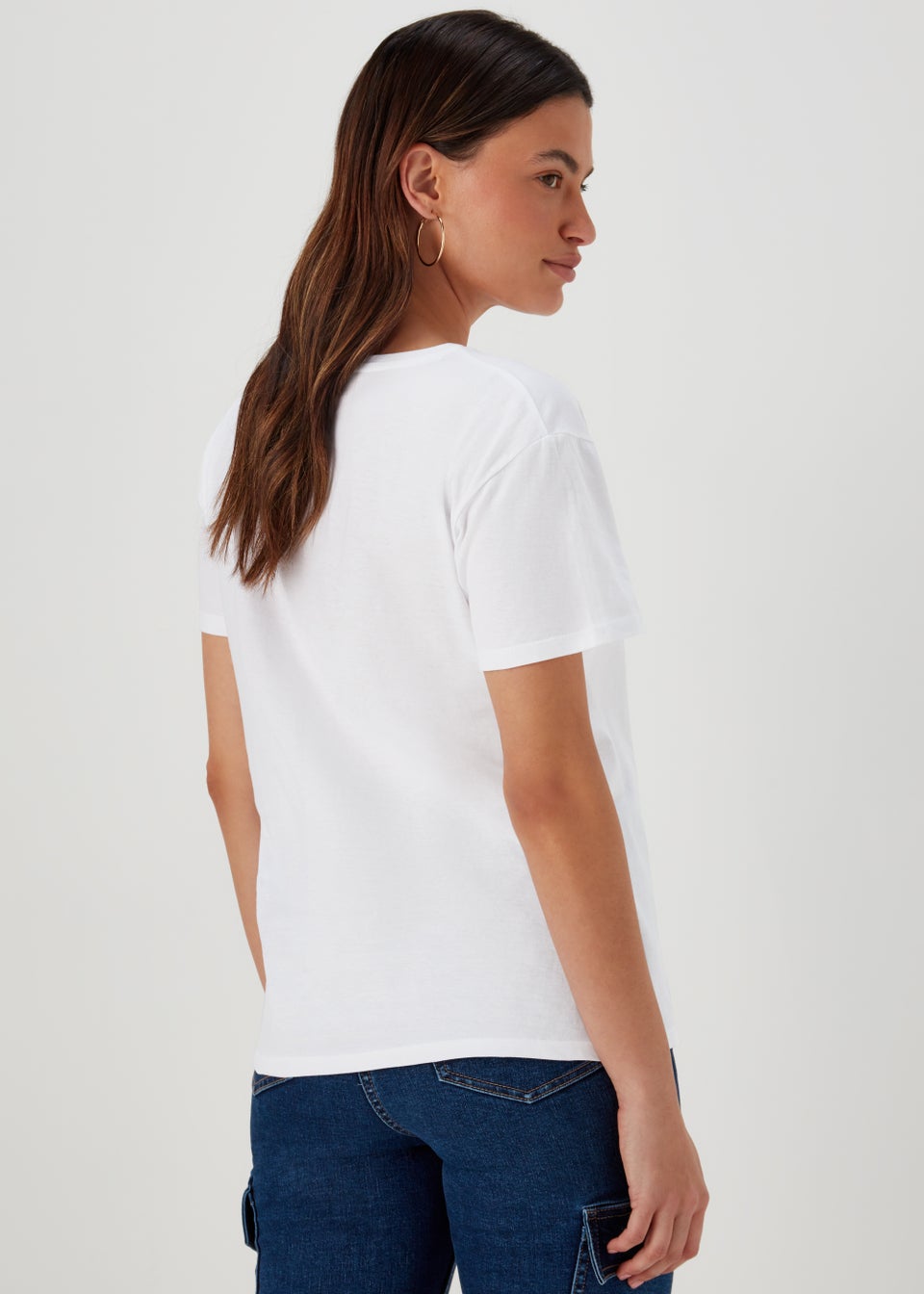 White Beauté Print T-Shirt