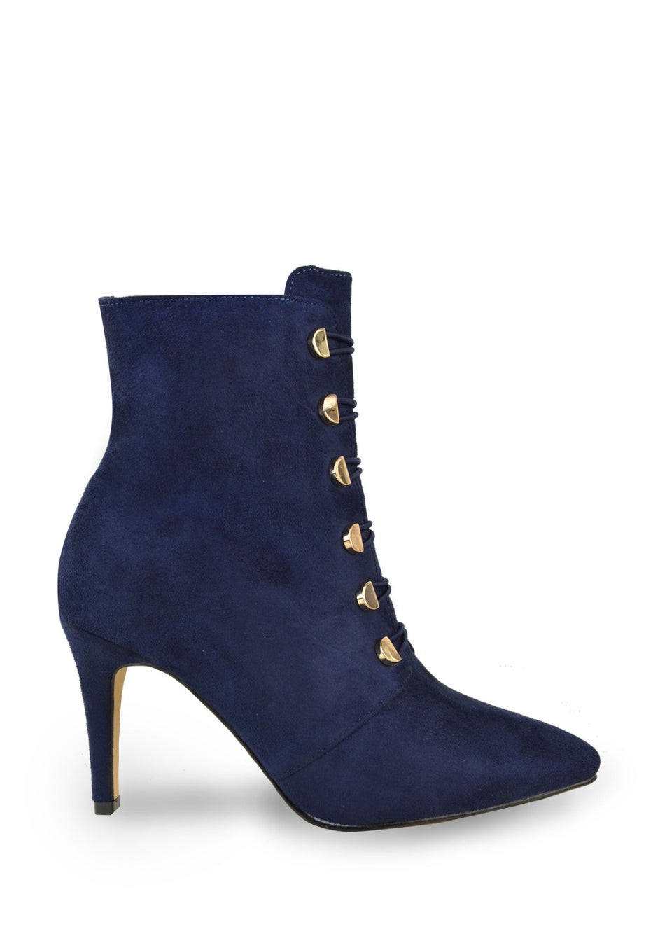 Where's That From Blue Suede Blythe Pointed Toe Ankle Boots