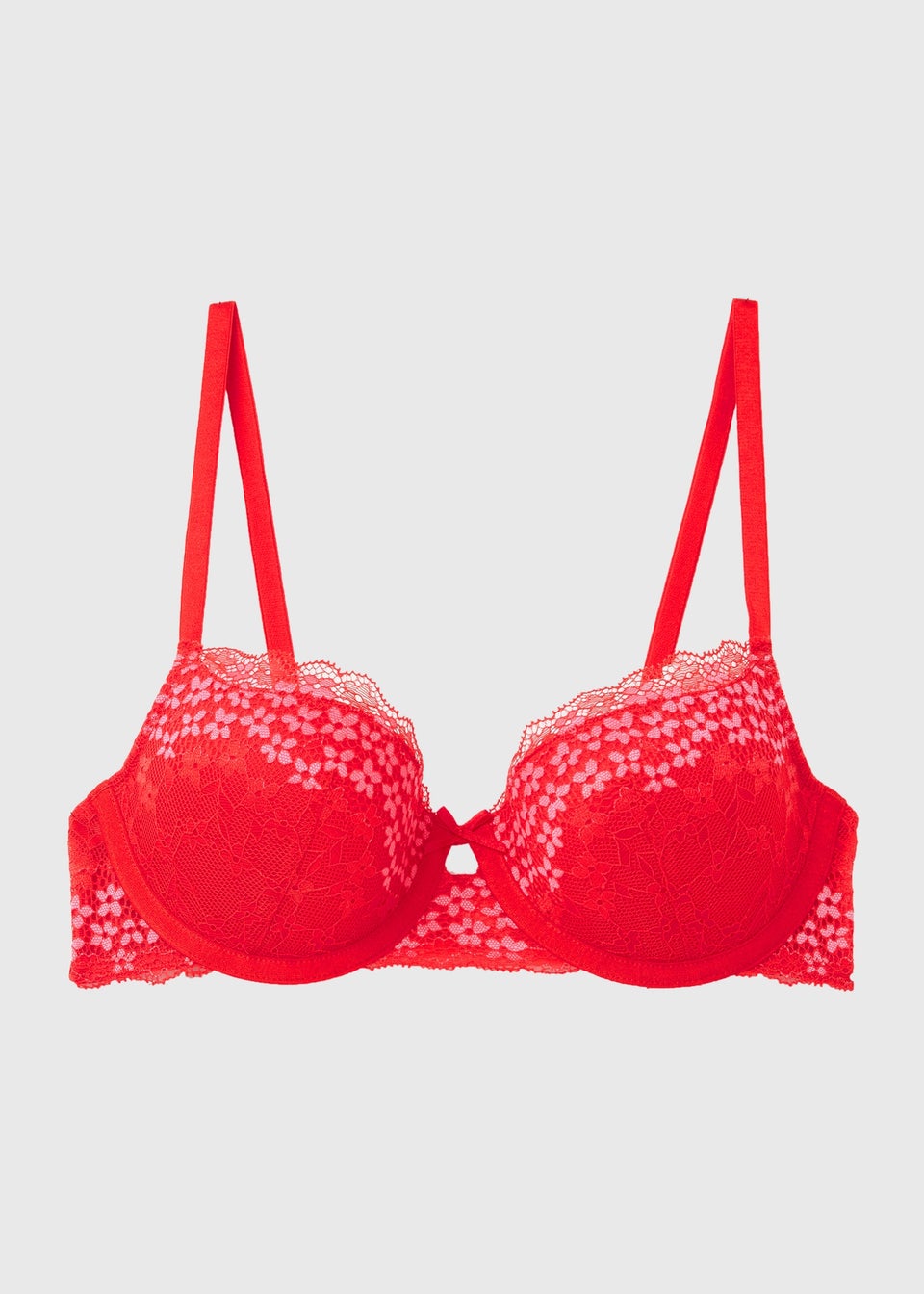 Red Two Tone Co Ord Bra