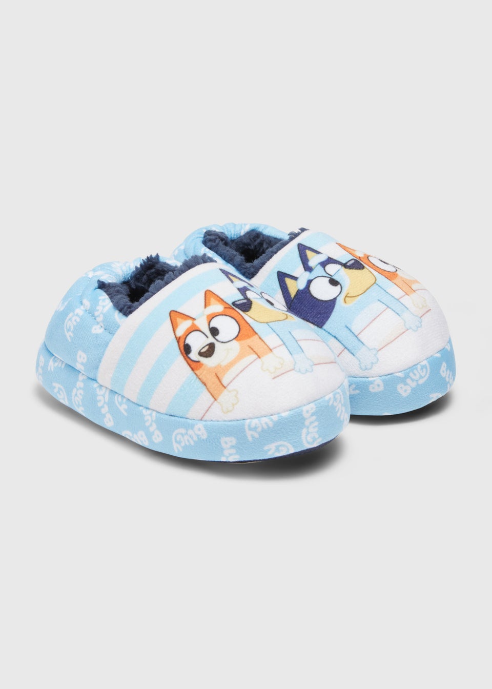 Kids Blue Bluey Print Slippers (Younger 5-10)