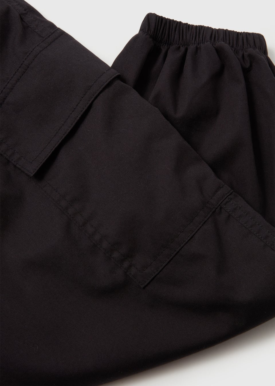 Girls Black Parachute Trousers (7-15yrs)