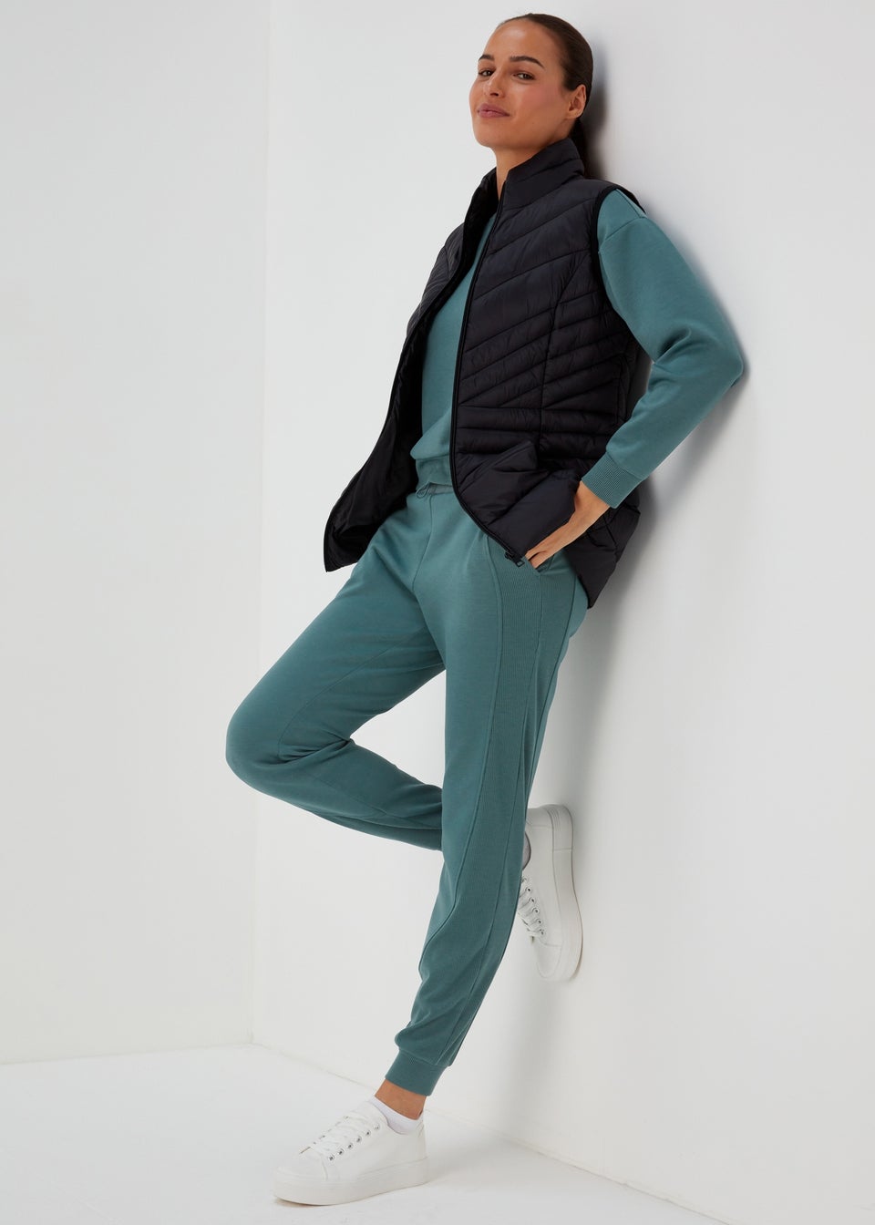 Souluxe Teal Co Ord Sports Joggers