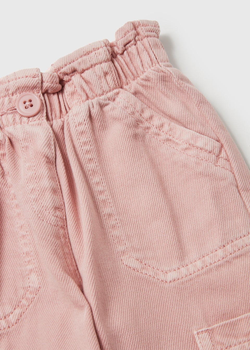 Girls Pink Paperbag Cargo Trousers (1-7yrs)