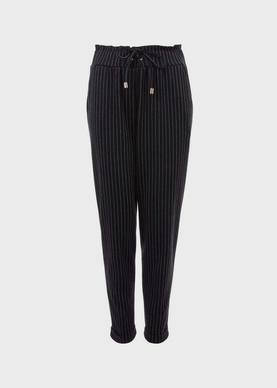Black Stripe Ponte Tapered Joggers Matalan