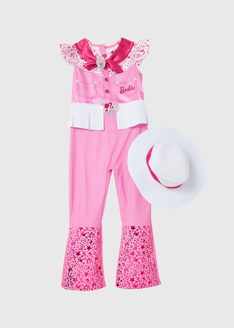 Kids Pink Barbie Cowgirl Fancy Dress Costume (3-9yrs)