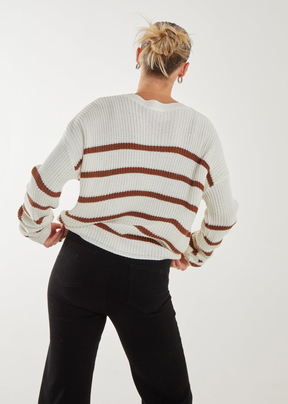 Rust striped best sale sweater