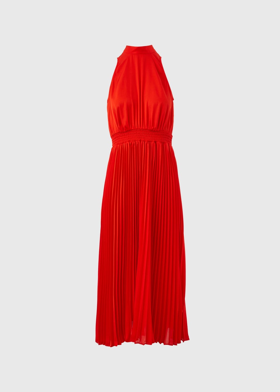 Et Vous Red Pleated Midi Dress