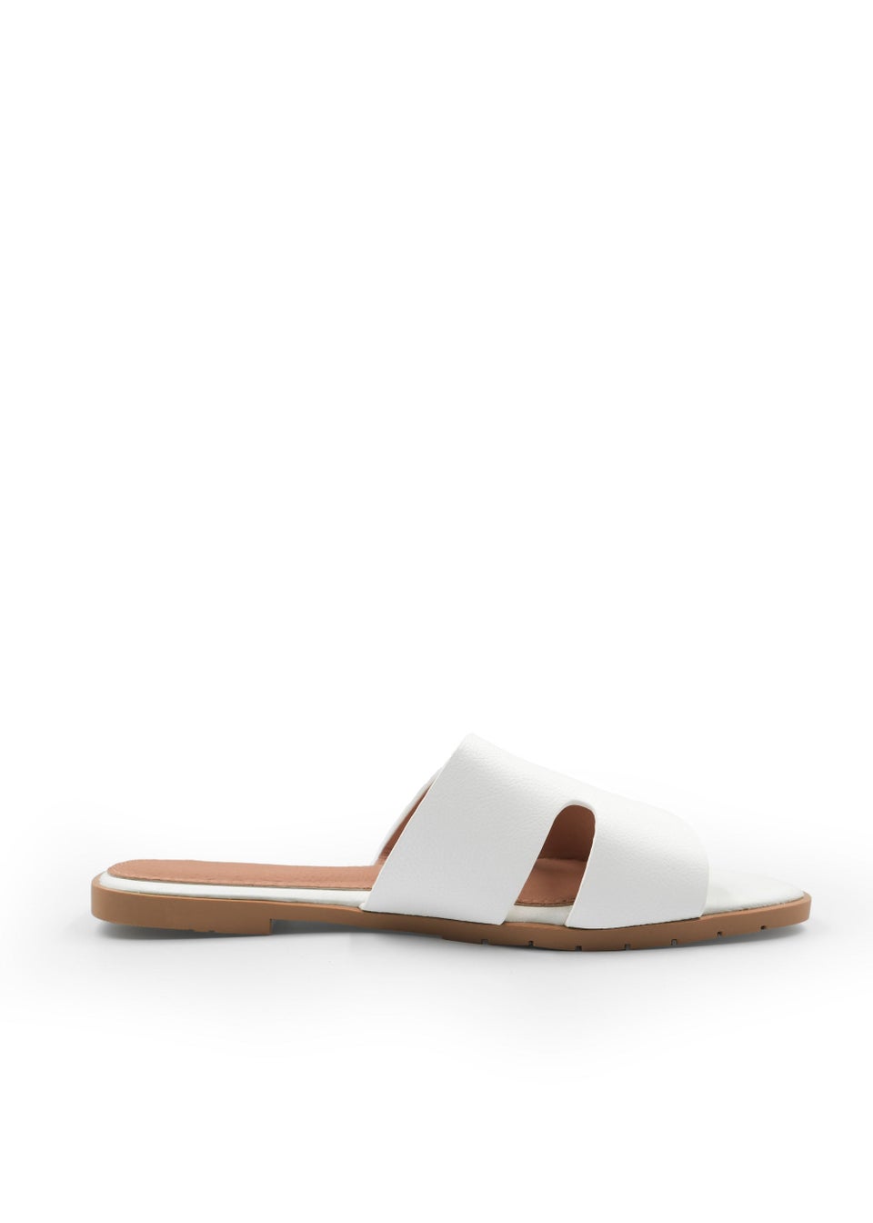 Where's That From White Pu Mae Strapped Slider Sandals