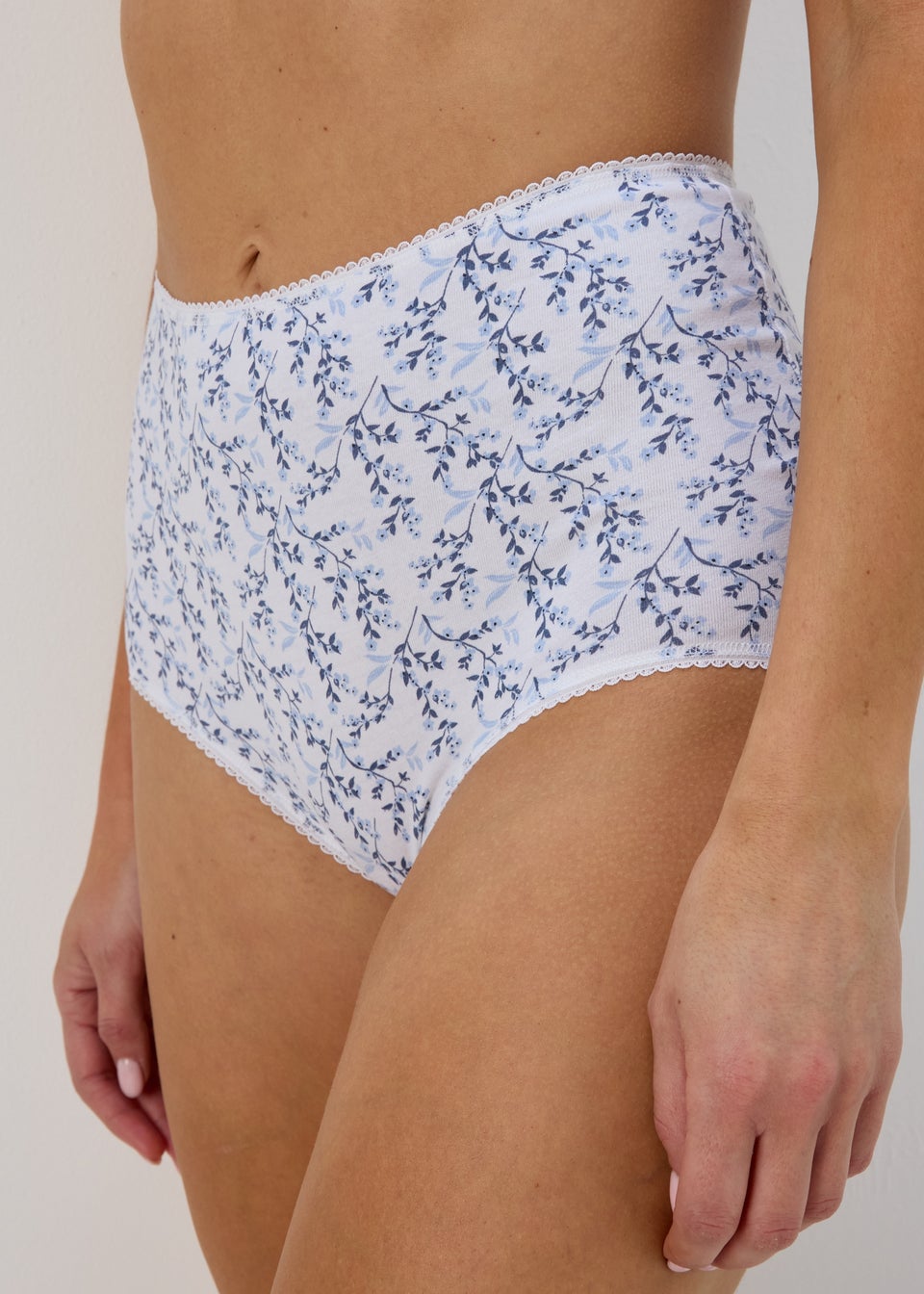 4 Pack Blue Floral Knickers