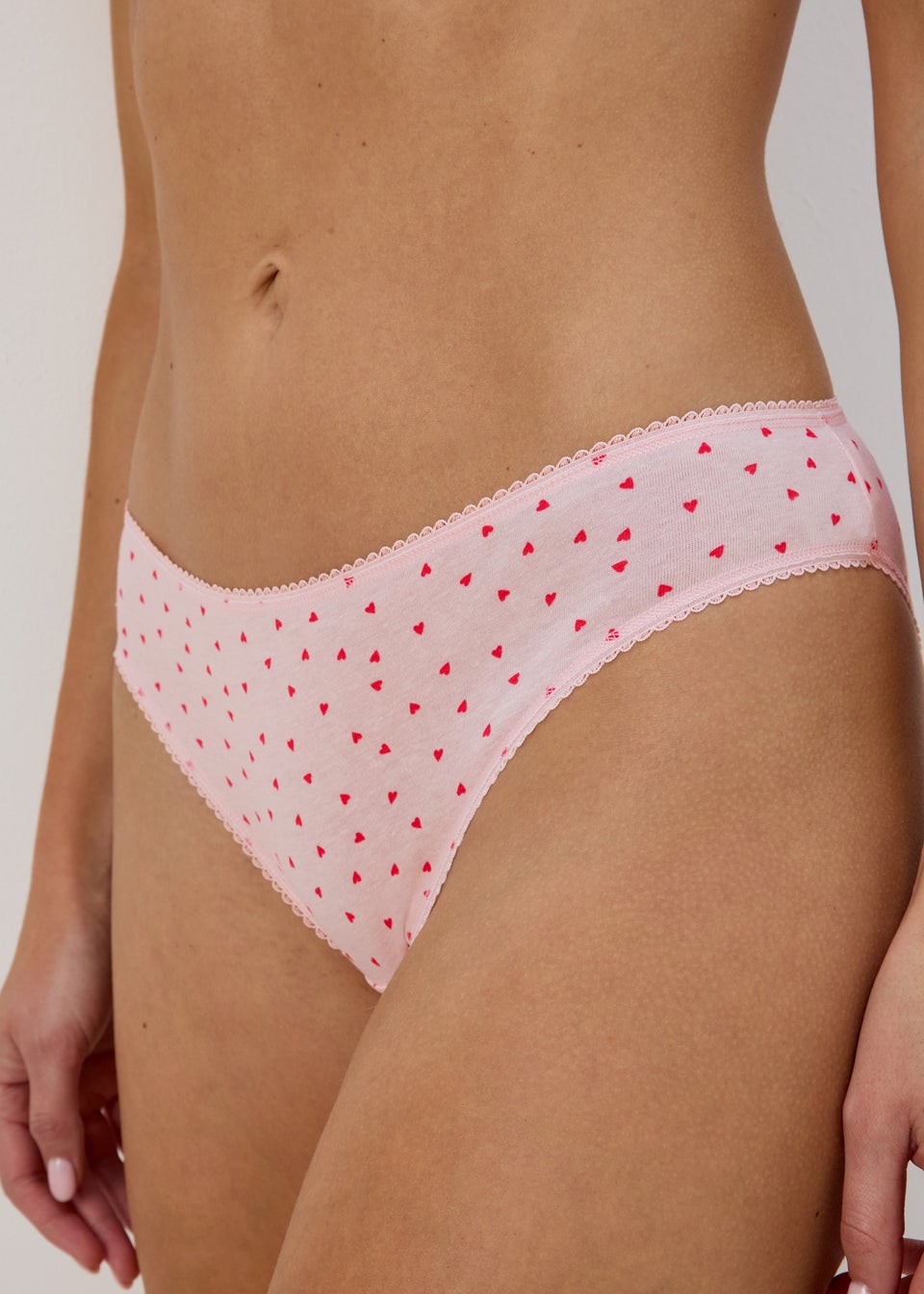 4 Pack Red Mini Heart Knickers