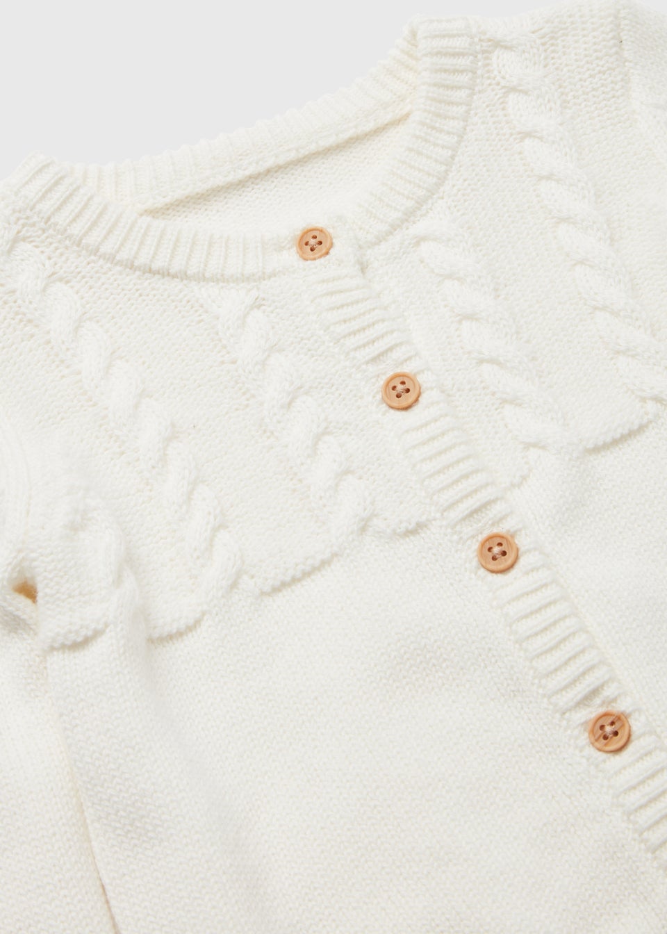 Baby Ecru Cable Knit Cardigan (Newborn-23mths)