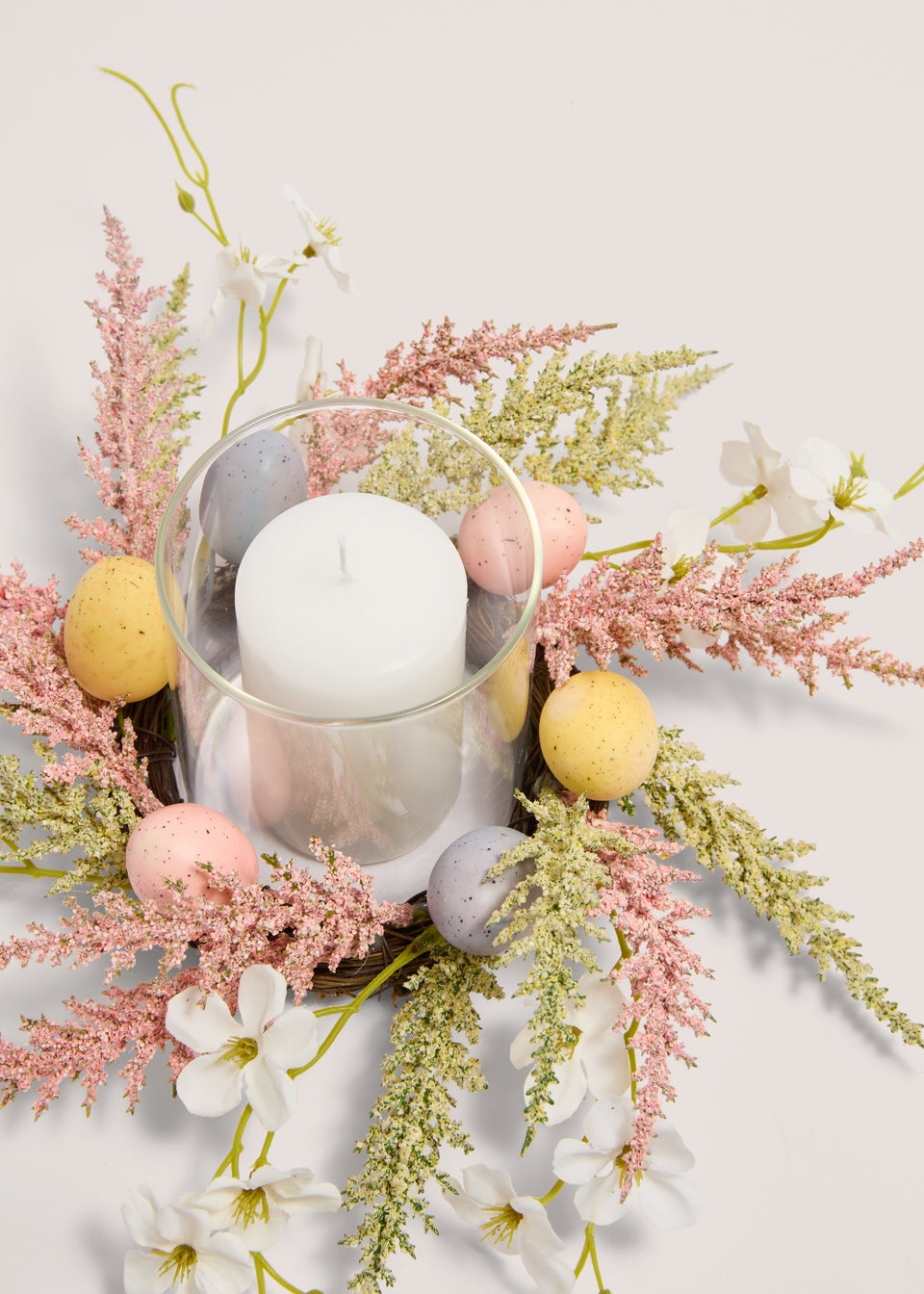 Multicoloured Easter Egg Candle Wreath (20x20x11CM)