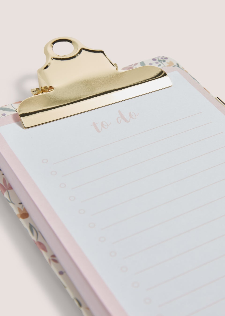 Gold Floral Print To Do List ( 12cm x 24cm x 20cm )