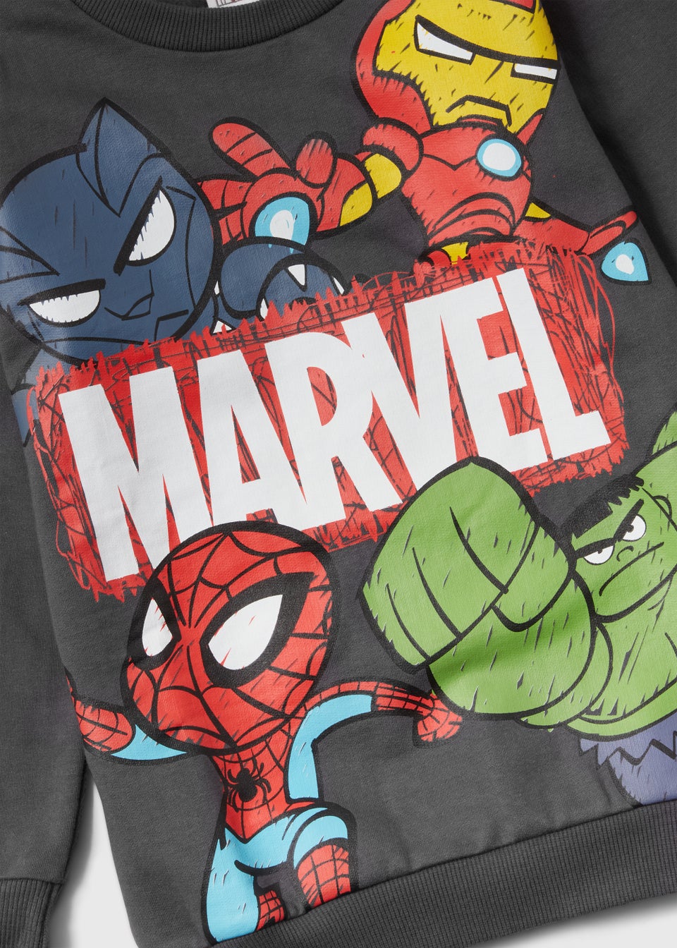 Kids Grey Marvel Sweatshirt (12mths-6yrs)