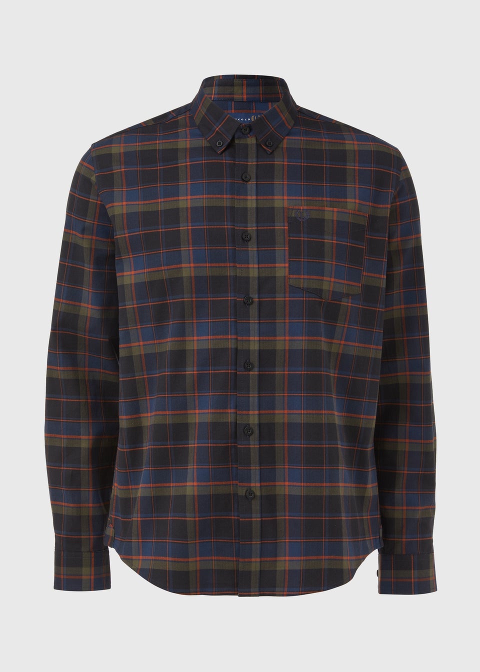 Lincoln Navy Check Long Sleeve Shirt