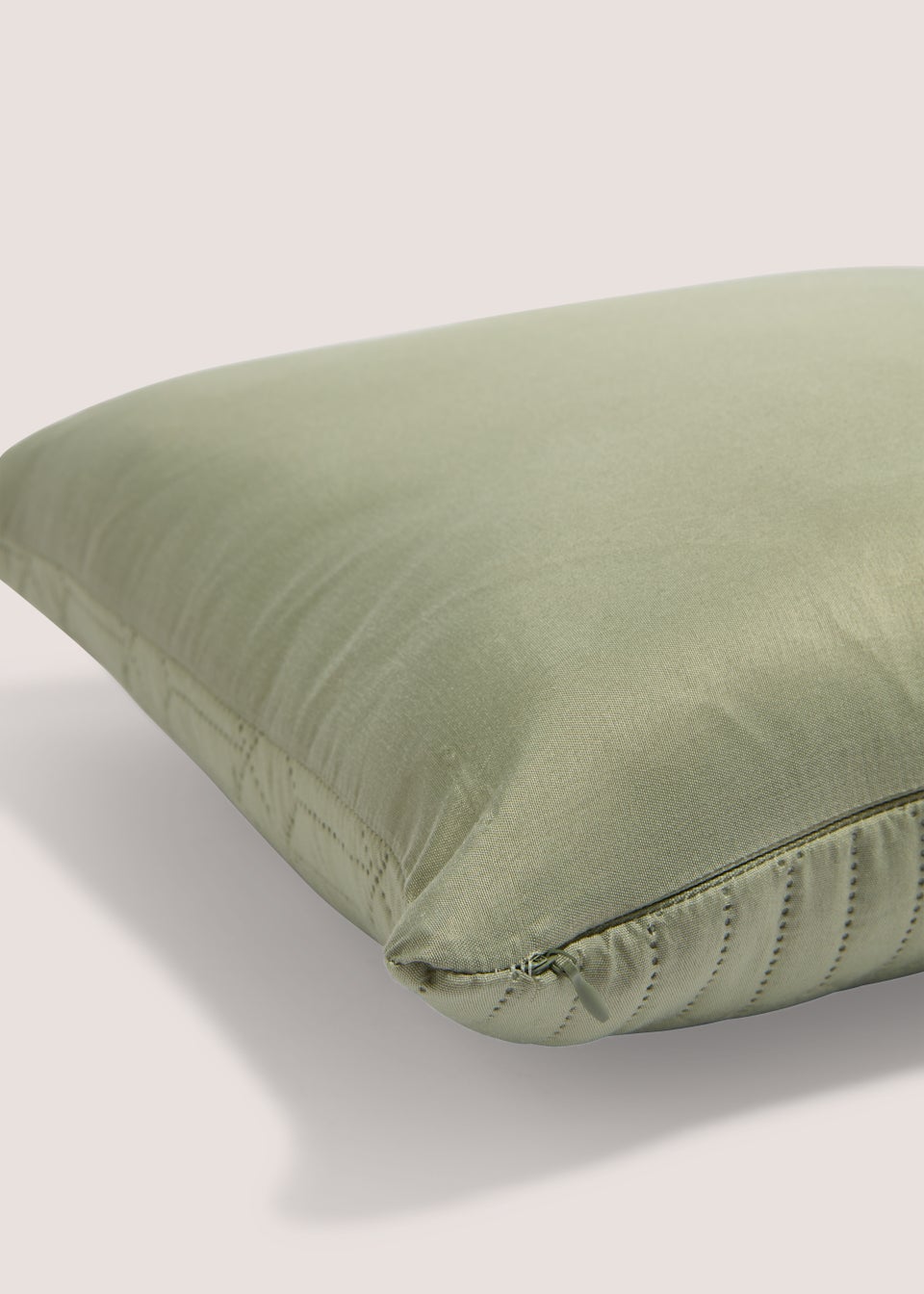 Green Geo Print Pinsonic Cushion (40cm x 40cm)