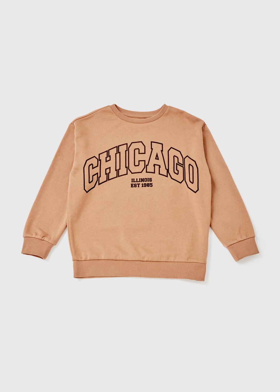 Boys Tan Chicago Print Sweatshirt (7-13yrs)
