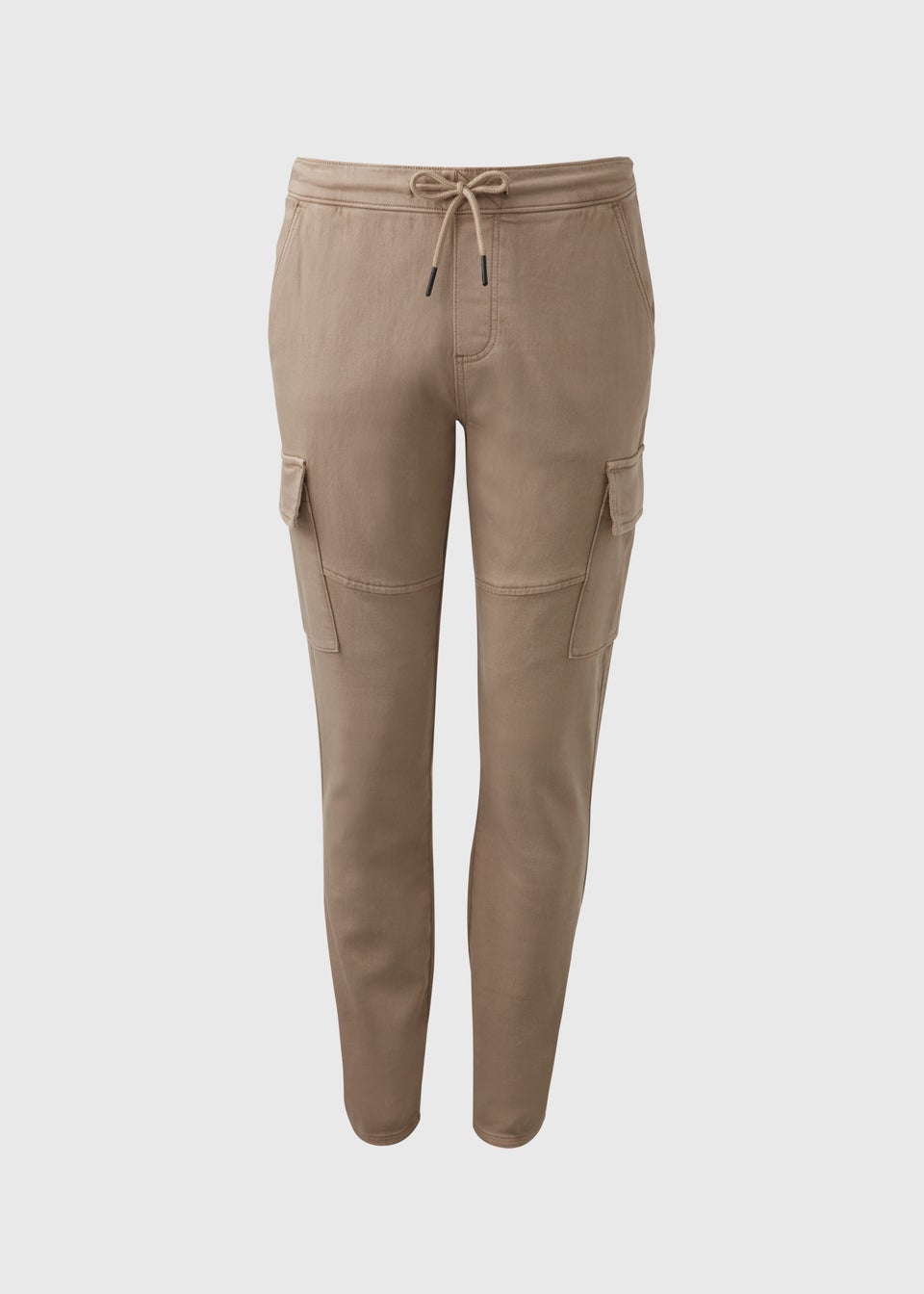 Stone Knitted Cargo Joggers