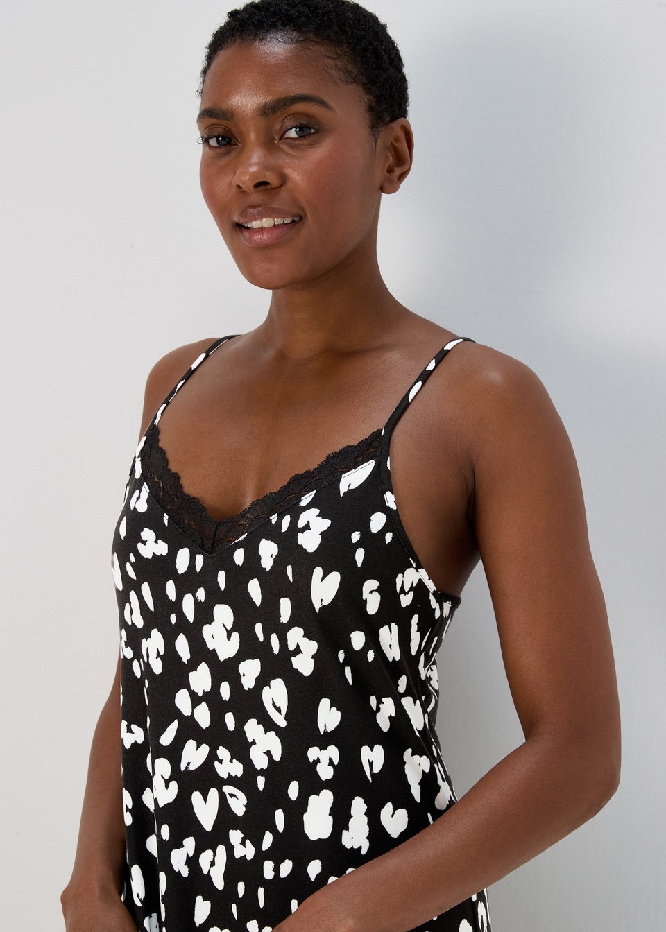 Strappy Mono Print Nightie