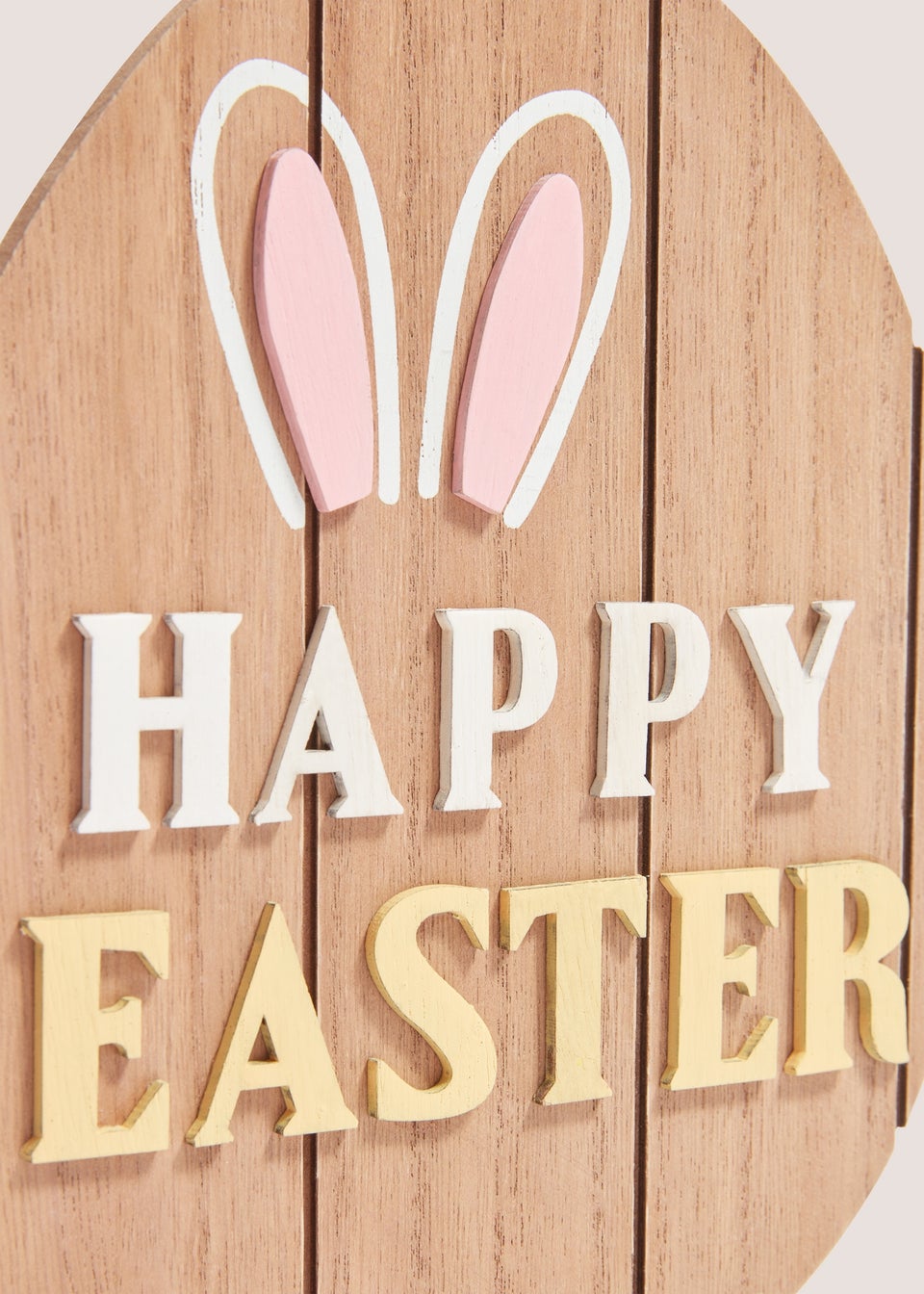 Wooden Happy Easter Sign (18cm x 21.7cm)