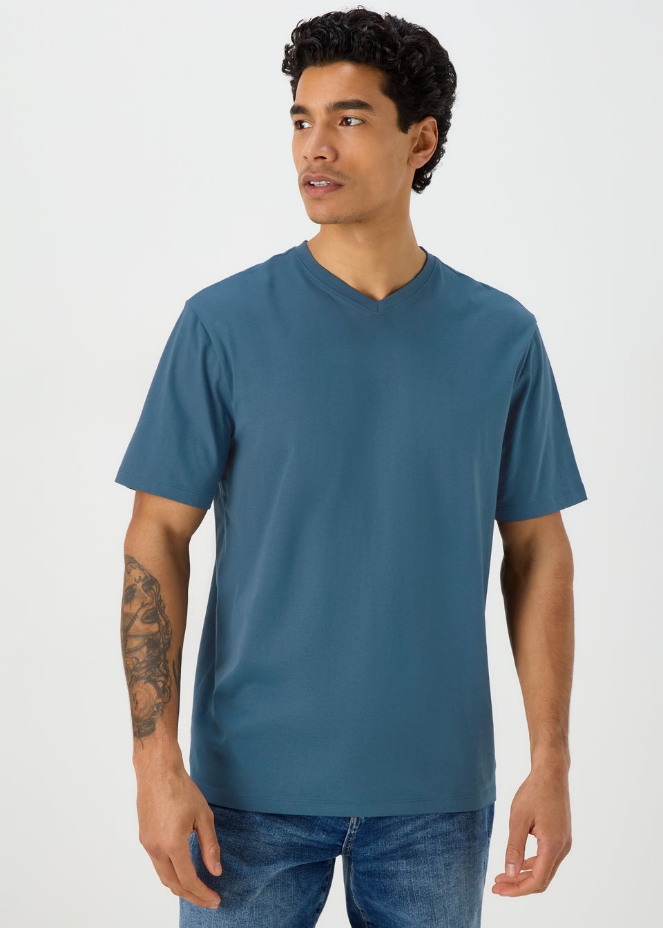 Blue Essential V-Neck T-Shirt