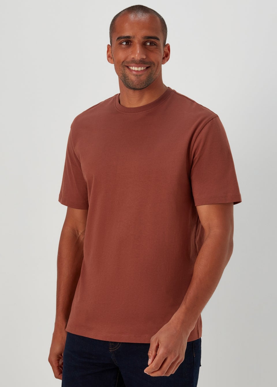 Brown Essential Crewneck T-Shirt
