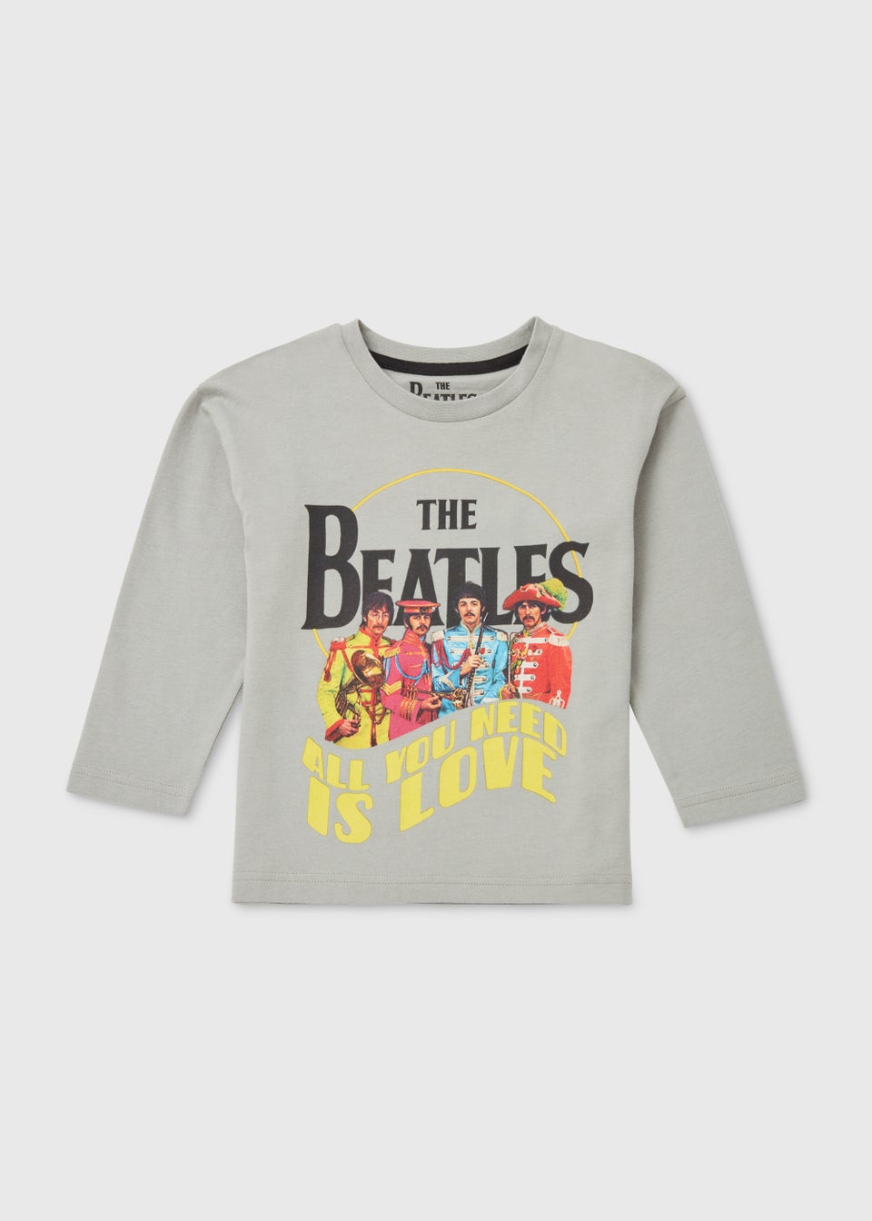 Kids Grey The Beatles Long Sleeve T-Shirt (9mths-6yrs)