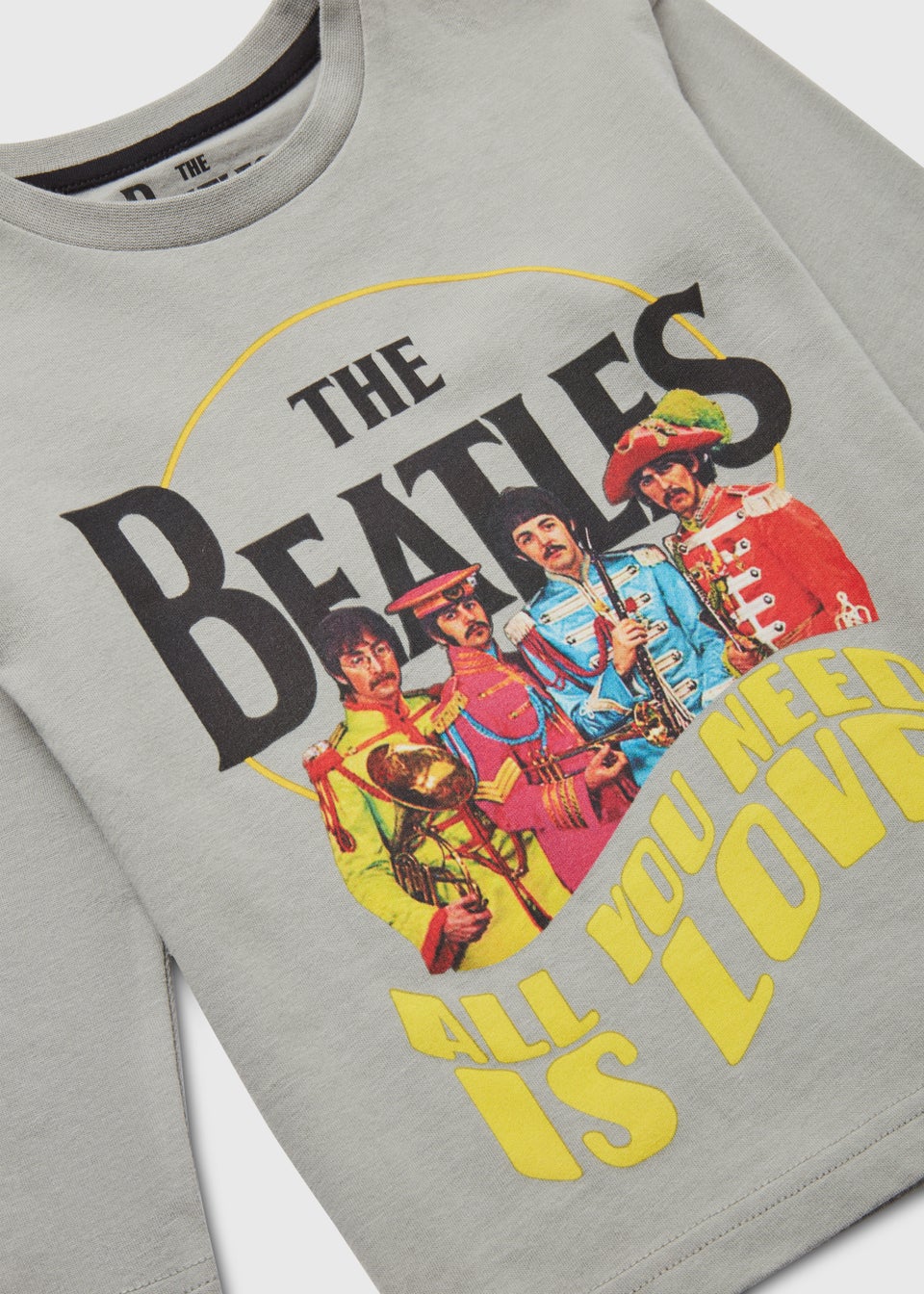 Kids Grey The Beatles Long Sleeve T-Shirt (9mths-6yrs)