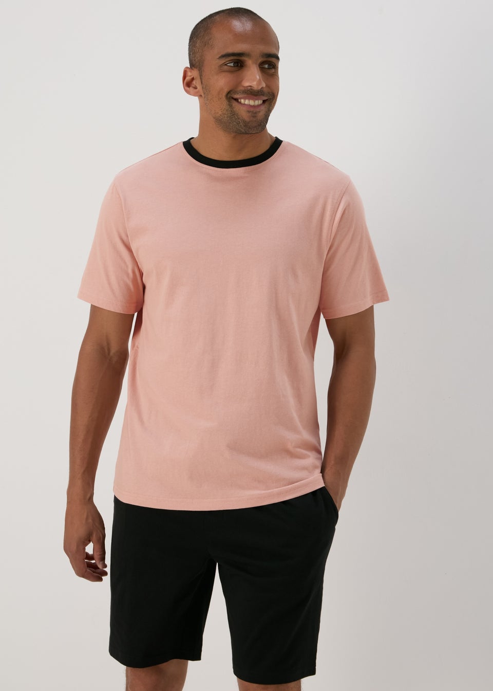 Pink Basic T-Shirt & Shorts Set