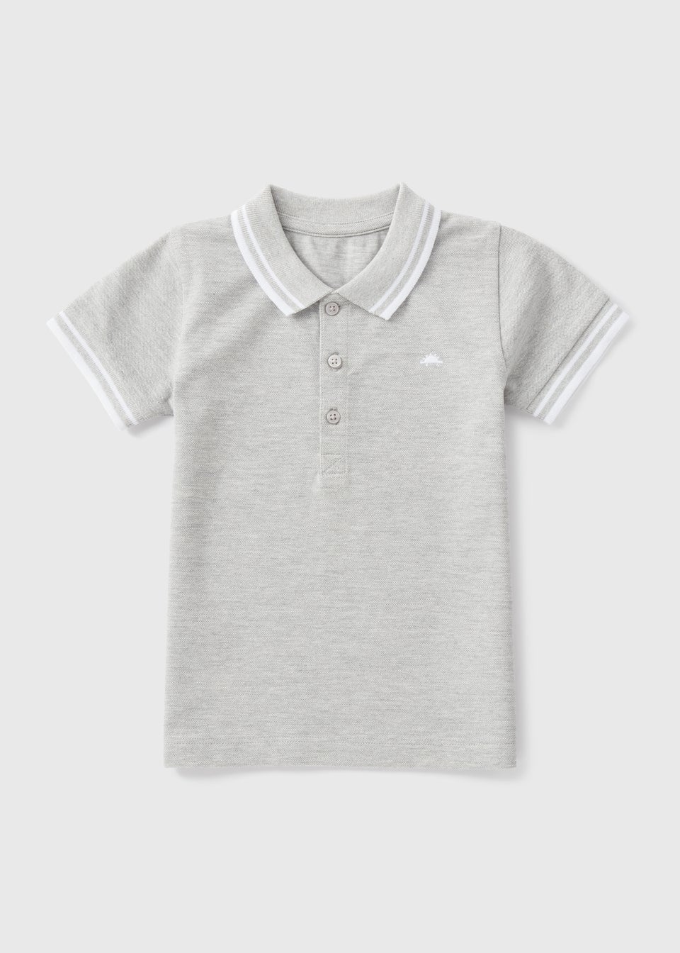 Boys Grey Marl Polo Shirt (1-7yrs)