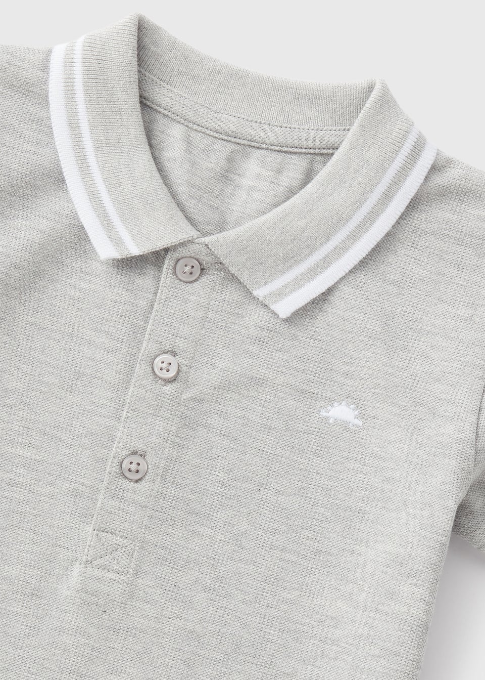 Boys Grey Marl Polo Shirt (1-7yrs)
