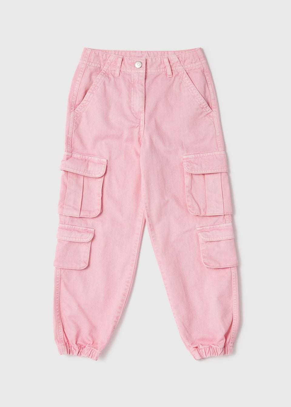 Girls Pink Cargo Pants (7-15yrs)