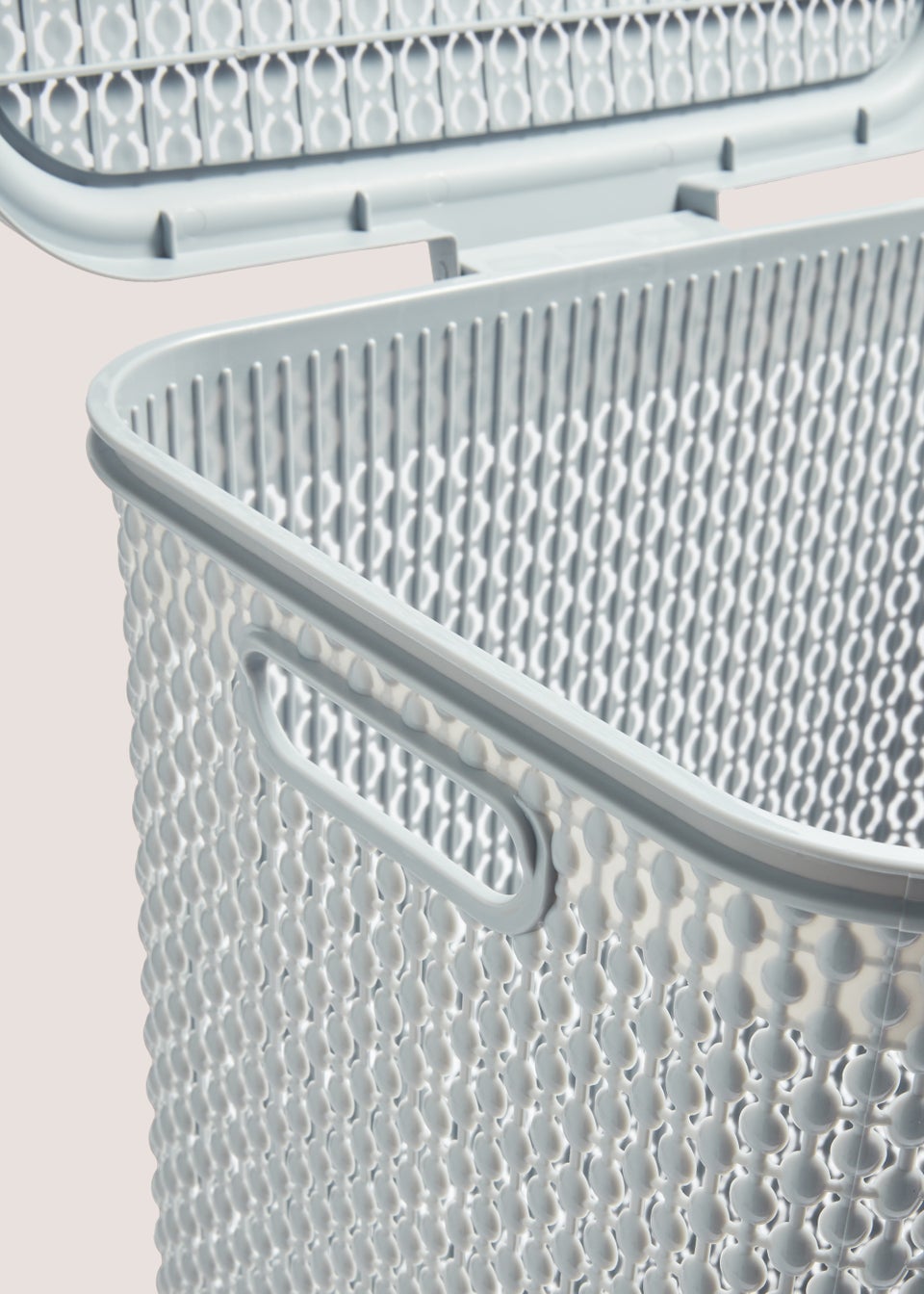 Grey Laundry Hamper (53cm x 34.5cm x 26.5cm)