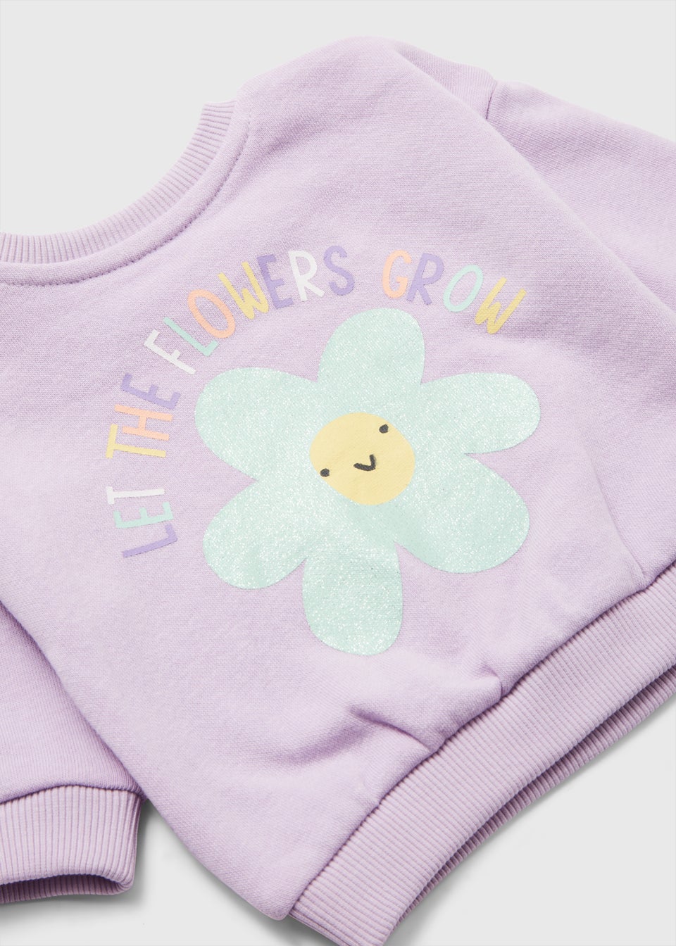 Baby Lilac Flower Print Sweatshirt (Newborn-23mths)