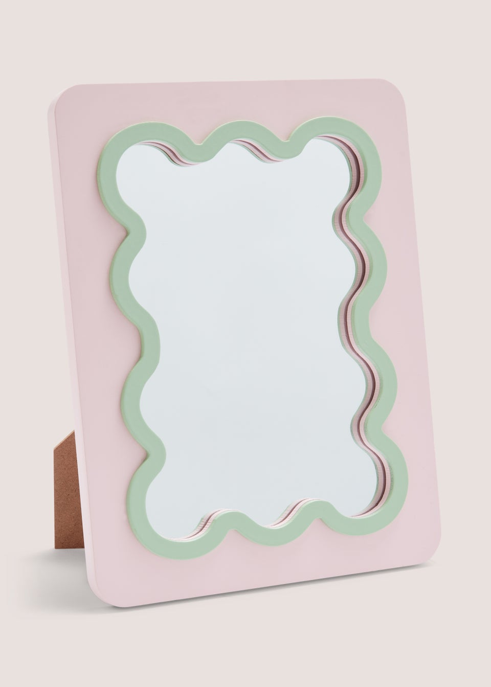 Pink Wavy Mirror (22cm x 17cm)