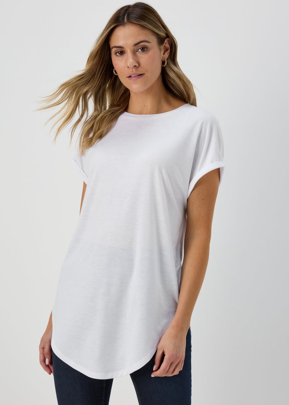 White Longline T-Shirt