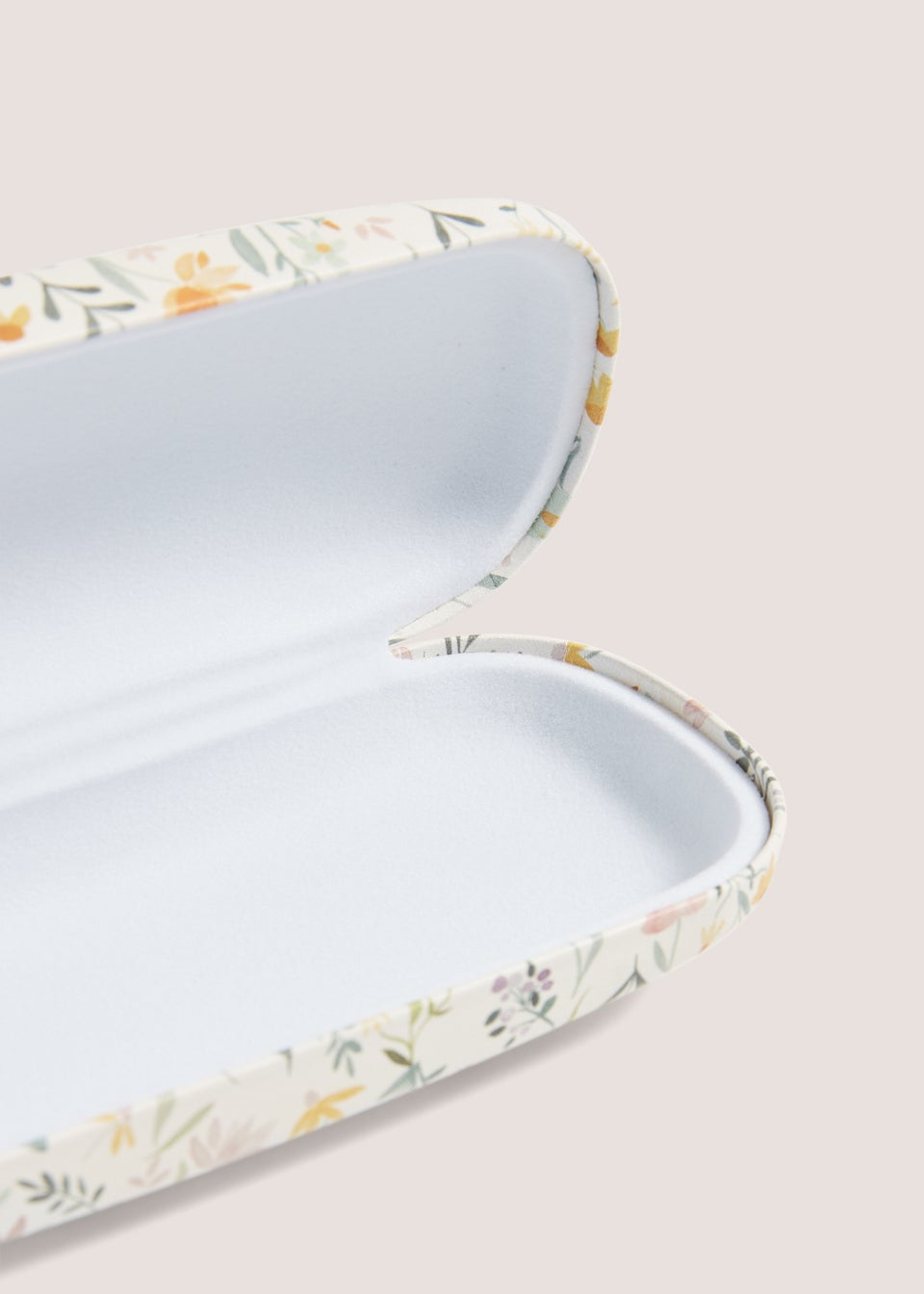 Yellow Floral Print Glasses Case