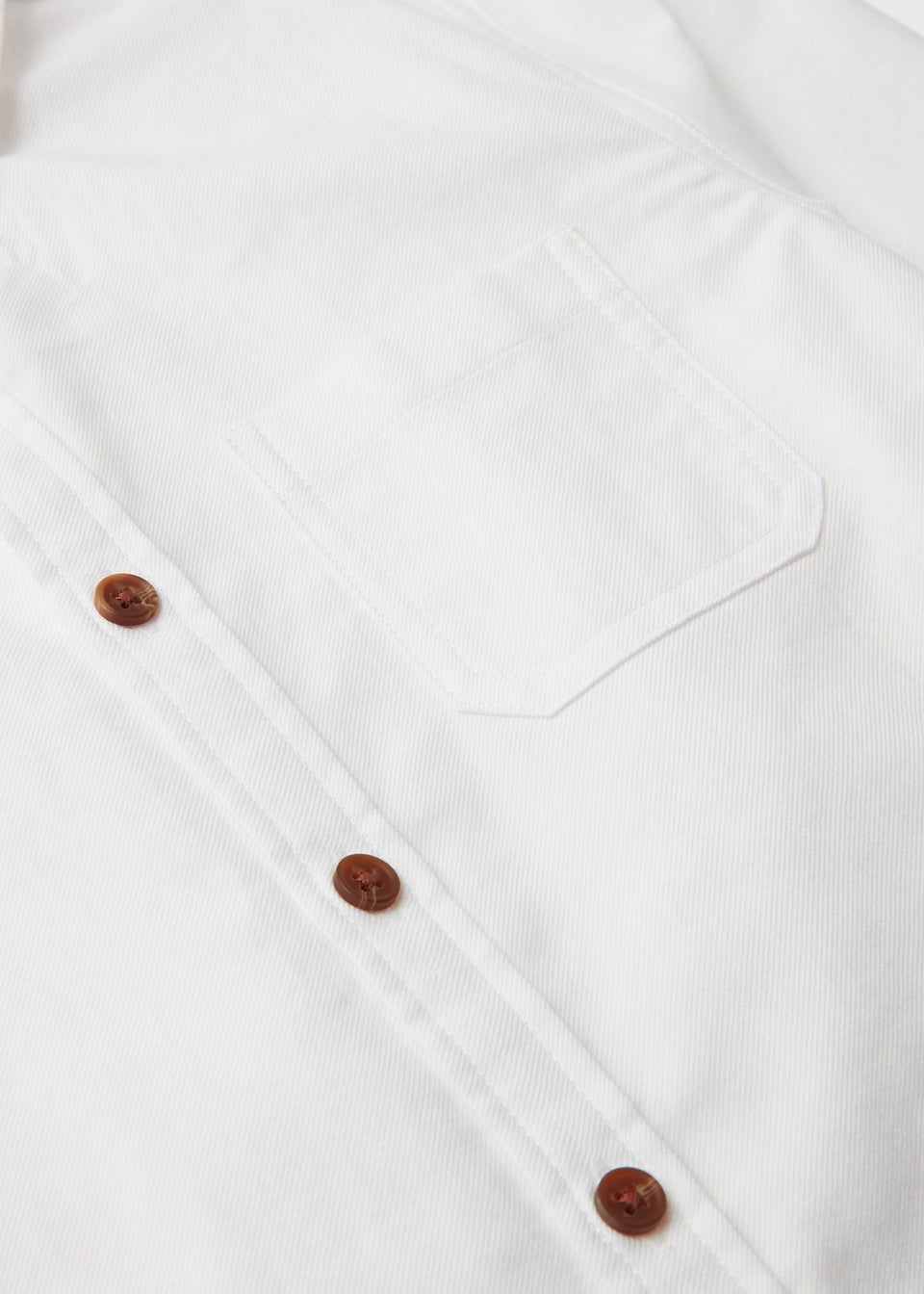 Boys White Plain Twill Shirt (7-13yrs)