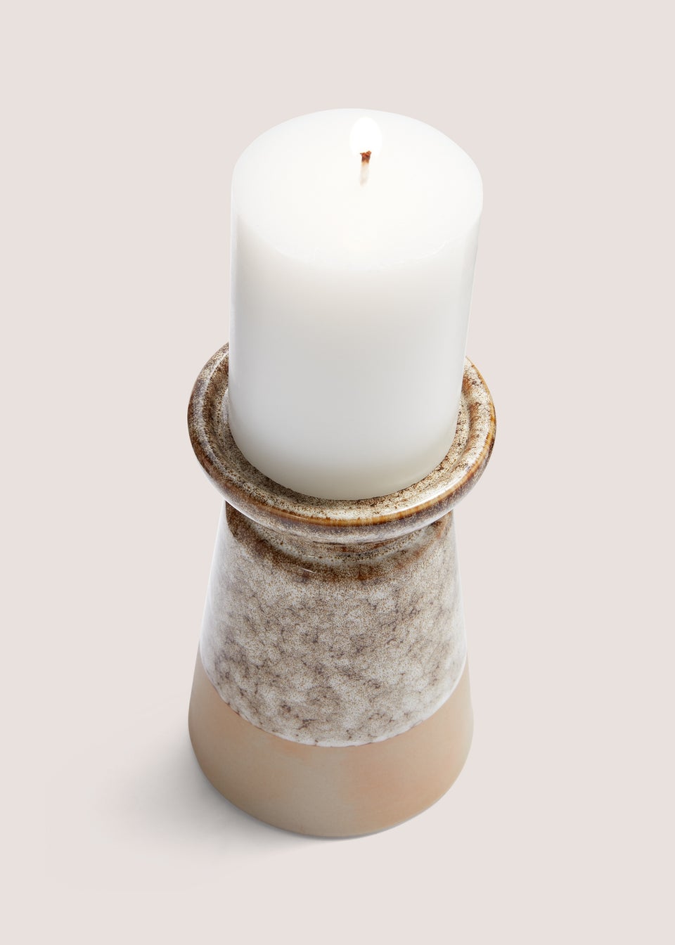 Gold Casa Speckled Candle Holder (16cm x 10cm x 10cm)