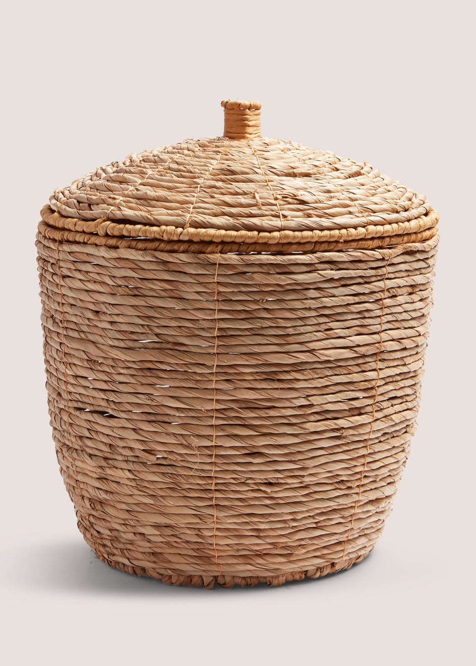 Woven Lidded Basket (32cm x 42cm x 42cm)